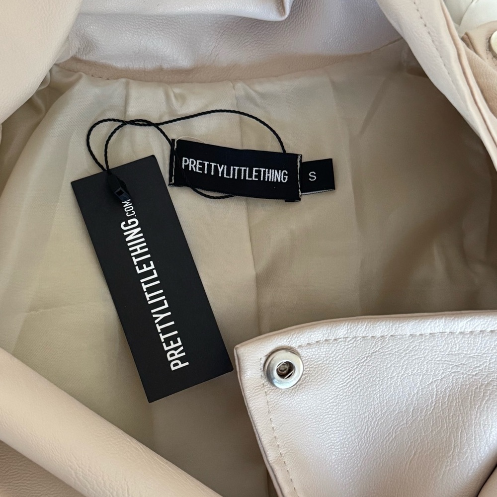 PrettyLittleThing | Women’s Tan Faux Leather Jacket - Picture 3 of 3
